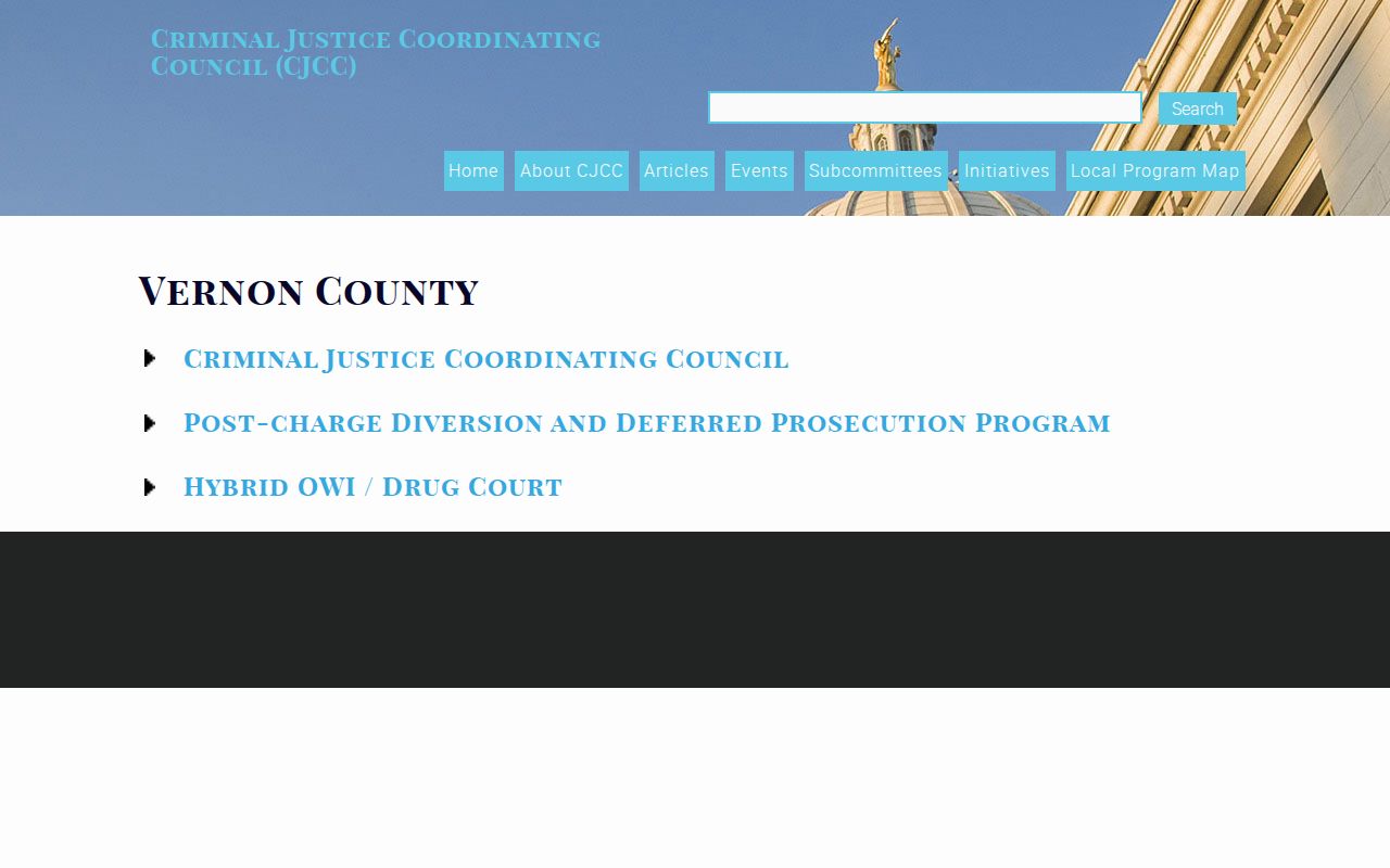 Vernon County criminal history Recovery Court program
